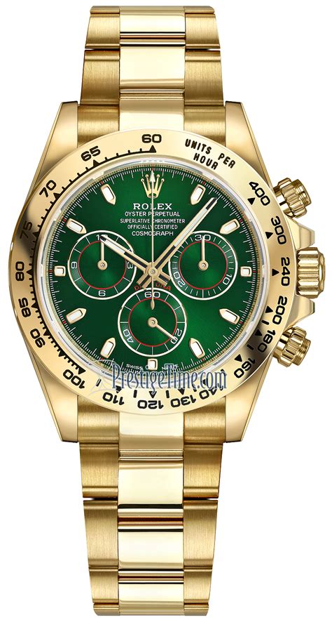 rolex daytona 116508 gold green|Rolex cosmograph daytona 116508.